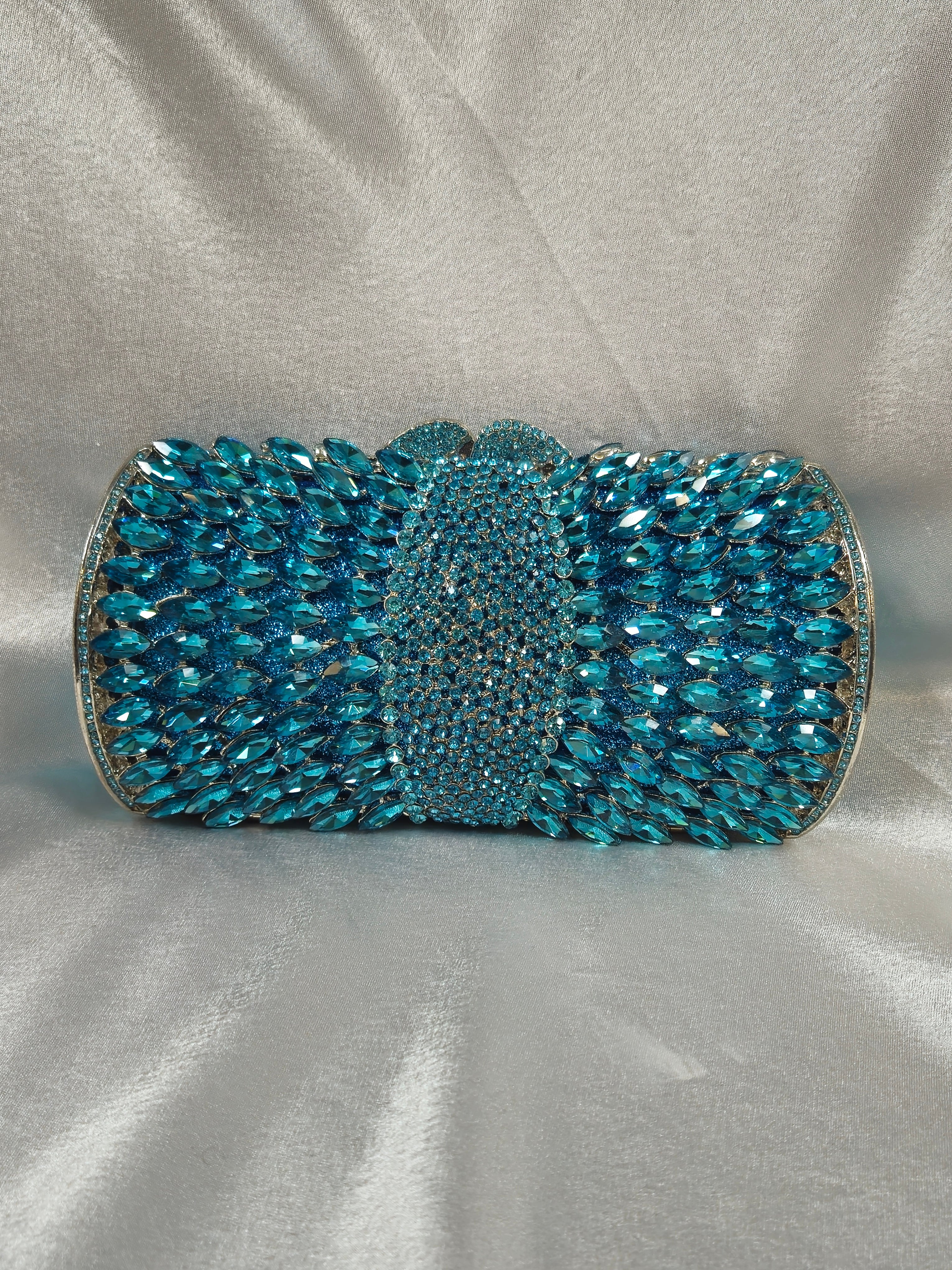 Sky Blue Bedazzled Purse