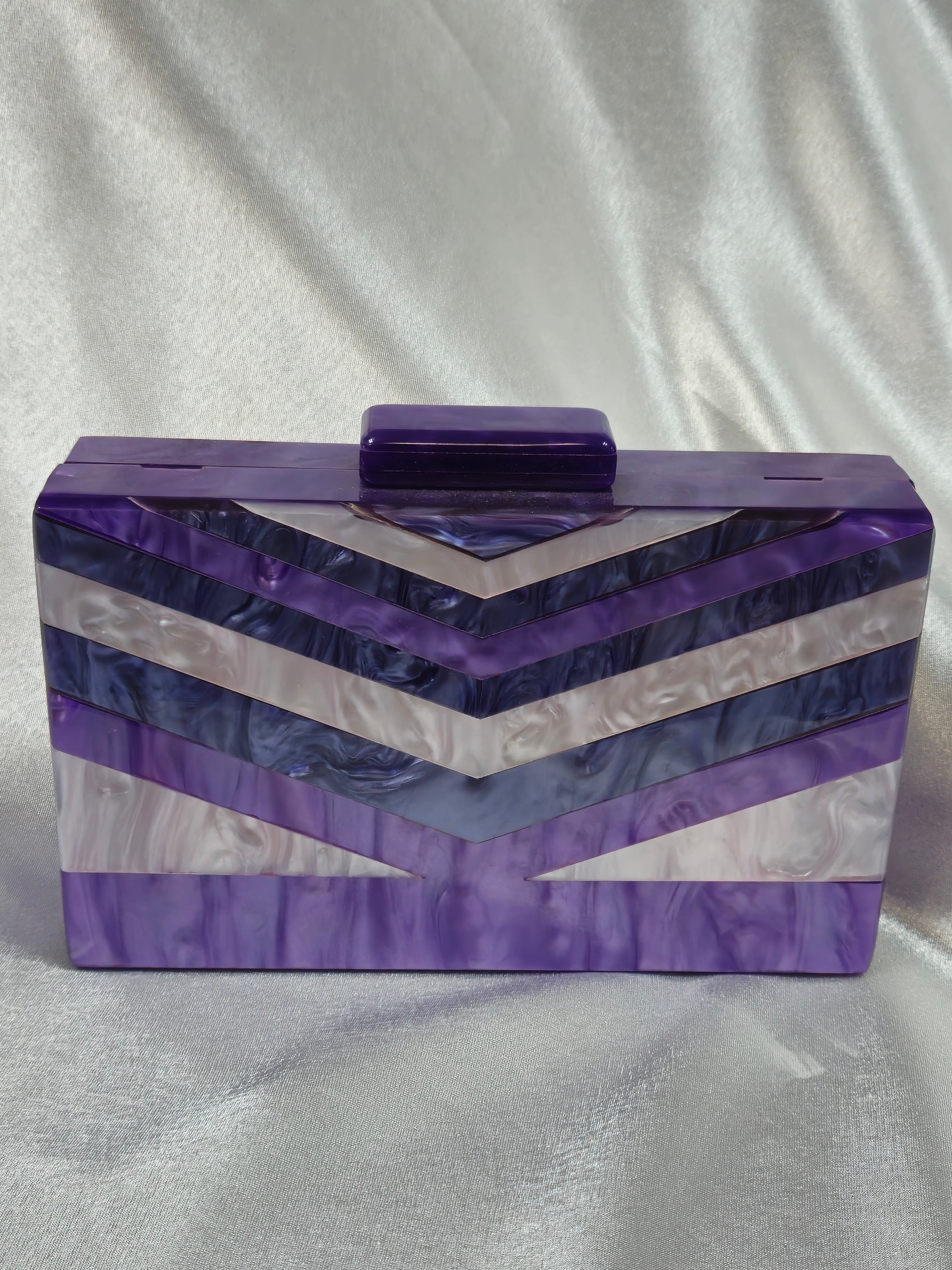 Purple Stripe Rectangle Purse