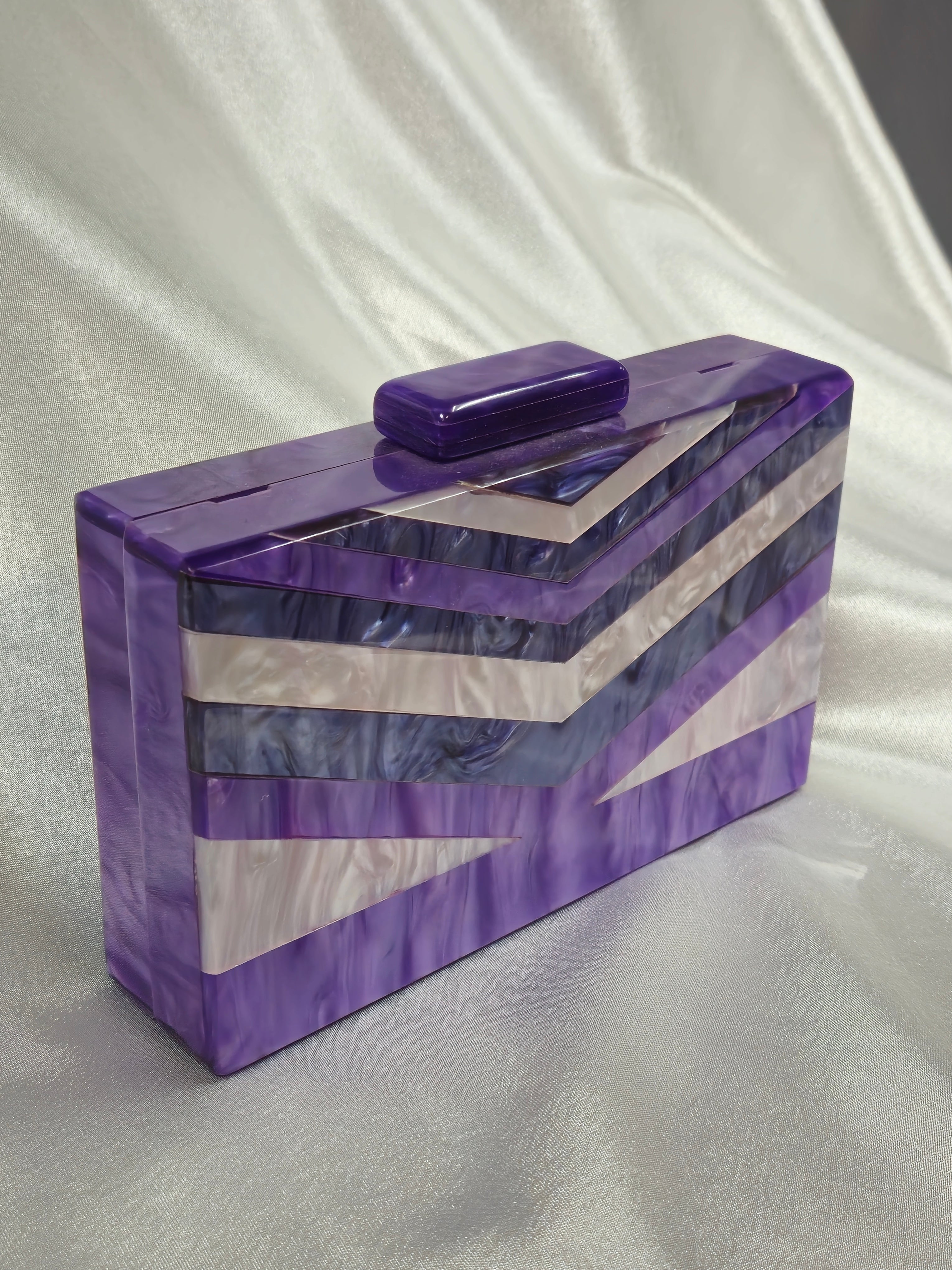 Purple Stripe Rectangle Purse